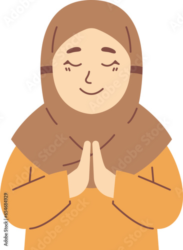 Cute Hijab Girl Illustration