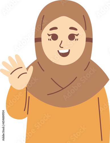 Cute Hijab Girl Illustration