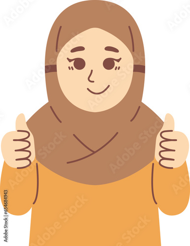 Cute Hijab Girl Illustration