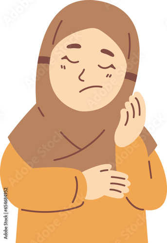 Cute Hijab Girl Illustration