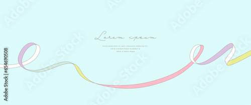 Cute ribbon vector design frame	