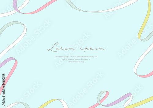 Cute ribbon vector design frame	