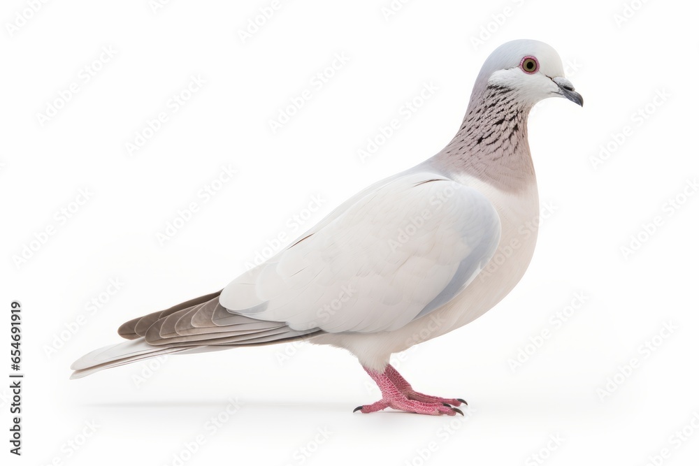 beautiful white dove with beautiful wings coupled with a white background, generative ai beautiful white dove with beautiful wings coupled with a white background, generative ai