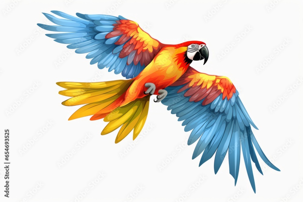 Fototapeta premium parrots or parrots with a beautiful combination of colors on a black background generative ai