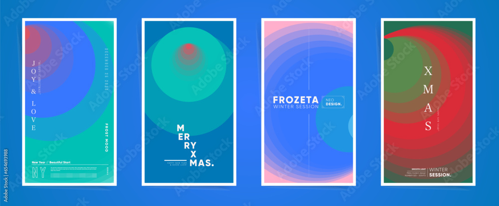 Modern Geometric Winter Backgrounds. Elegant and Minimalist Poster and Banner Designs for Business Promotions and Festive Celebrations.