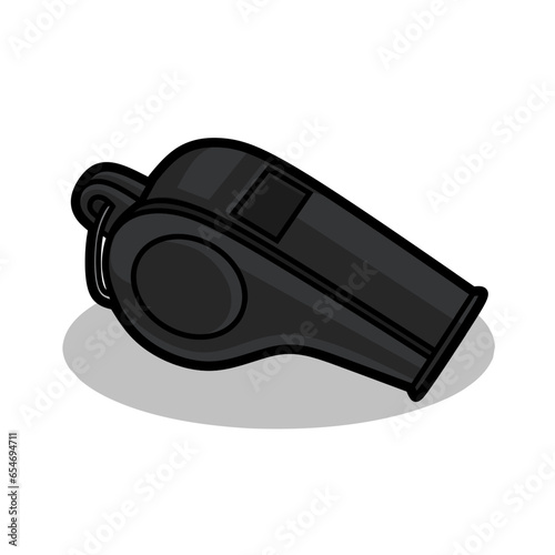 Vector illustration of whistle lineart isolated on white background, signs and symbol © NUR