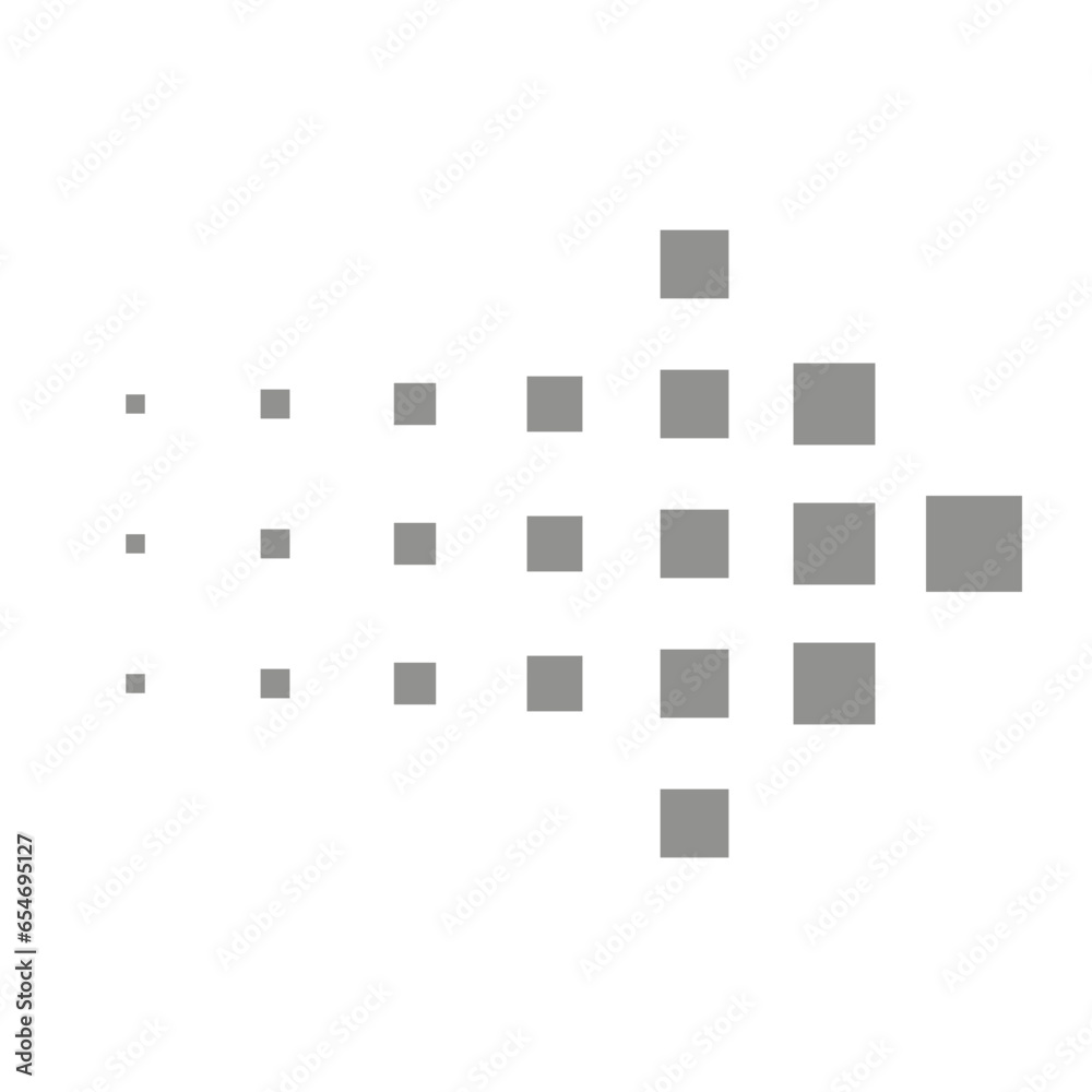 simple grey halftone arrow icon button and element design 