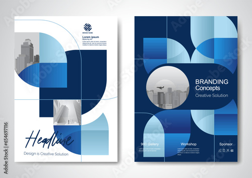 Template vector design for Brochure, AnnualReport, Magazine, Poster, Corporate Presentation, Portfolio, Flyer, infographic, layout modern with color size A4, Front and back, Easy to use.