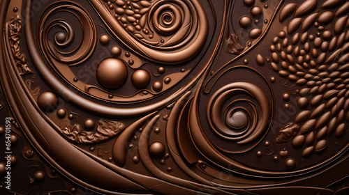 A close up of a pattern made out of chocolates