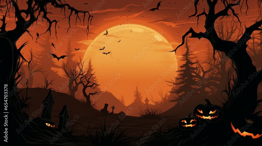 Halloween illustration background