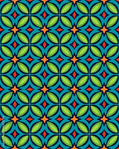 mosaic Seamless pattern background Symmetric vintage fabric texture Decor for design trendy fashion