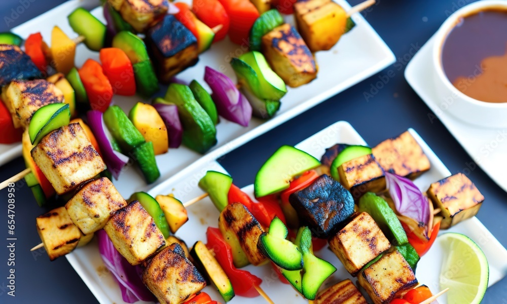 grilled vegetables on a grill