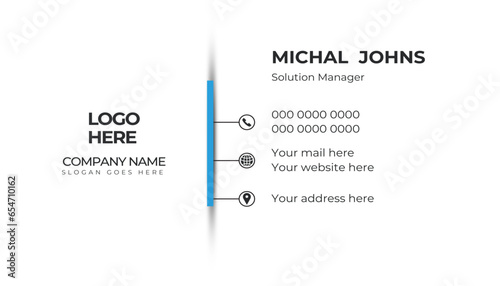 Double sided  business card template modern style.