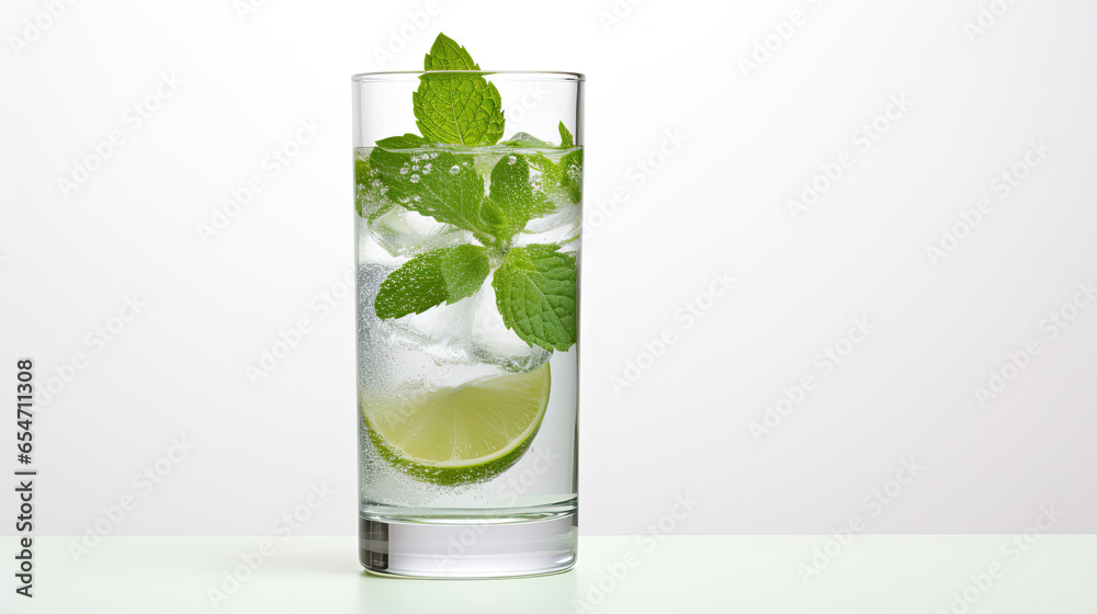 Mojito cocktail isolated on white background Mojito cocktail isolated on white background