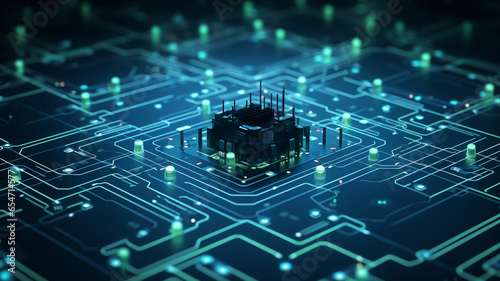 Circuit board electronic chips or electrical line engineering technology concept background