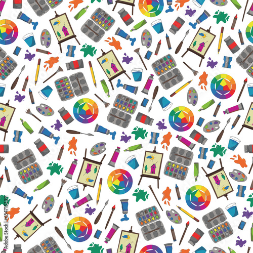seamless pattern, doodle style art elements pattern for wrapping paper, background, and other designs