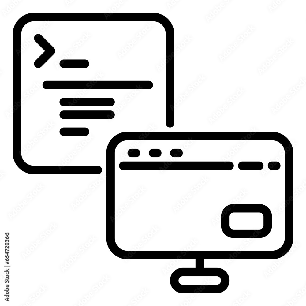 Programming icon, line icon style Programming icon, line icon style
