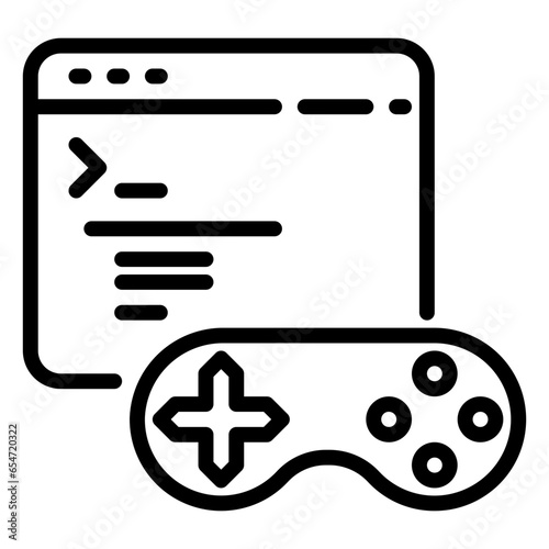 Gamification icon, line icon style