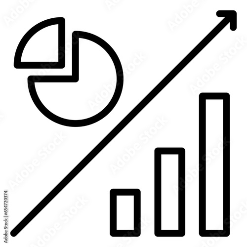 Statistic icon, line icon style