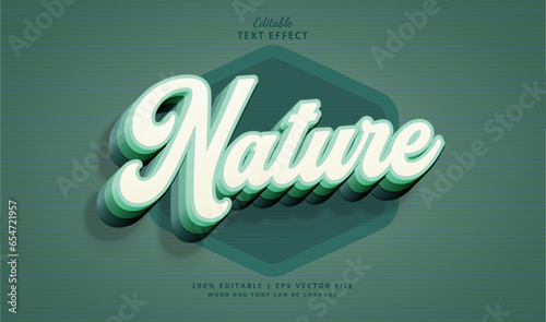 Text Effect Nature Style. Editable Text Effect Style Vintage Retro Old.