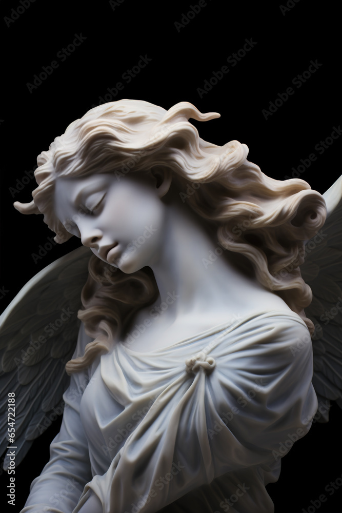 Beautiful marble sculpture of an angel