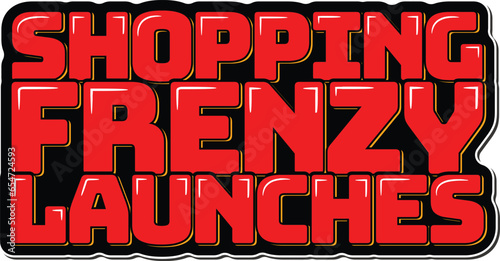 Dynamic lettering vector design capturing the frenzy and excitement of Black Friday shopping