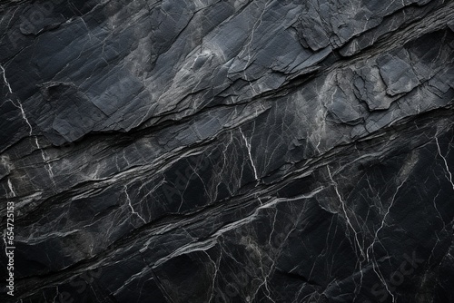 Black Granite and concrete rock face texture background—cracked, rough surface with intricate grain, noise, and gradient details, capturing the raw, untamed essence of natural textures