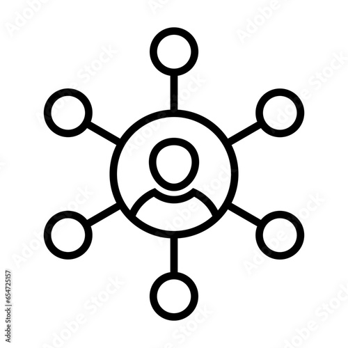 Affiliate icon vector in line style. Vector icon isolated on white background.