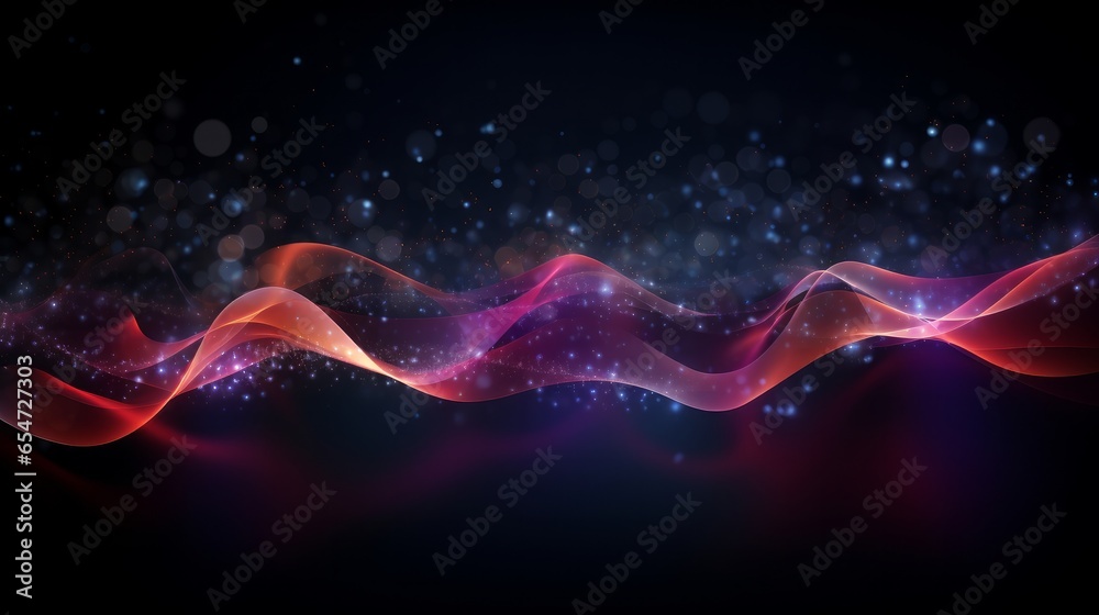 Abstract background with futuristic particle wave, creative design element