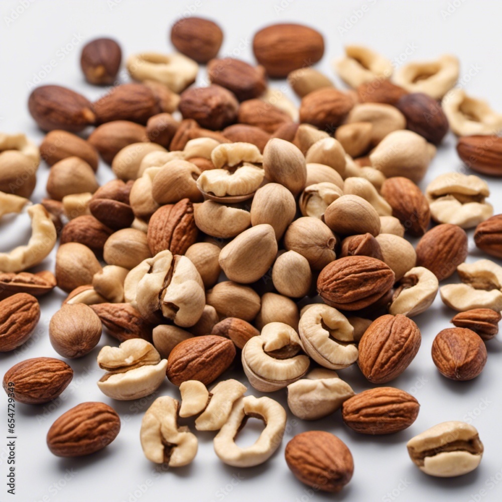 close up of hazelnuts