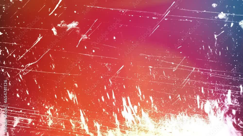 Old film texture animation, dust and scratches, grain and light leaks. 