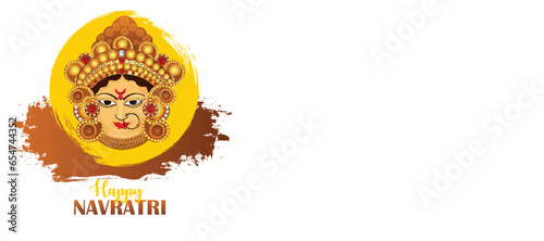 Happy navratri indian festival celebration banner