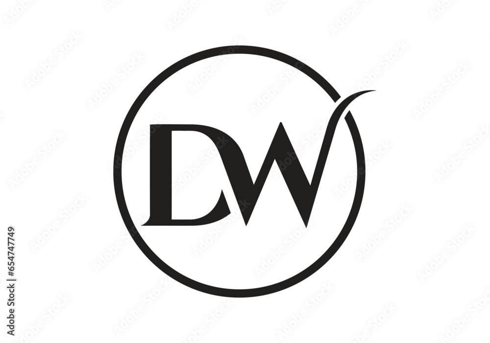 Initial monogram letter DW logo Design vector Template. DW Letter Logo Design.
Initial monogram letter DW logo Design vector Template. DW Letter Logo Design.