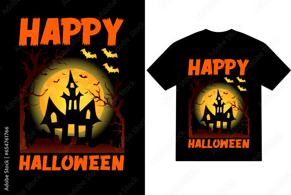 Happy Halloween T-shirt design Halloween t-shirt design 