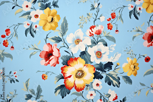 Flower background seamless design vintage wallpaper pattern floral