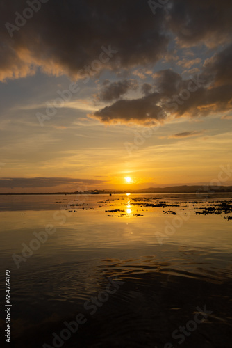 sunset on the sea