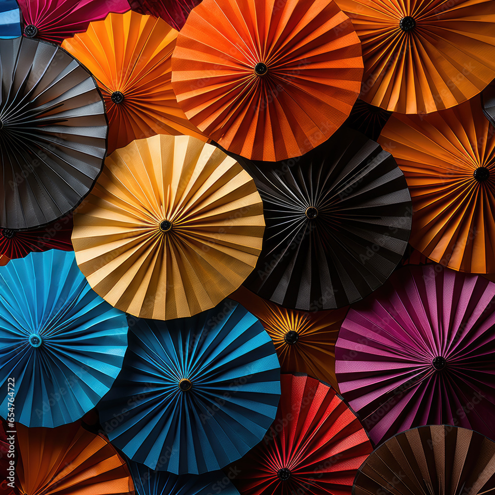 traditional colorful chinese  umbrellas