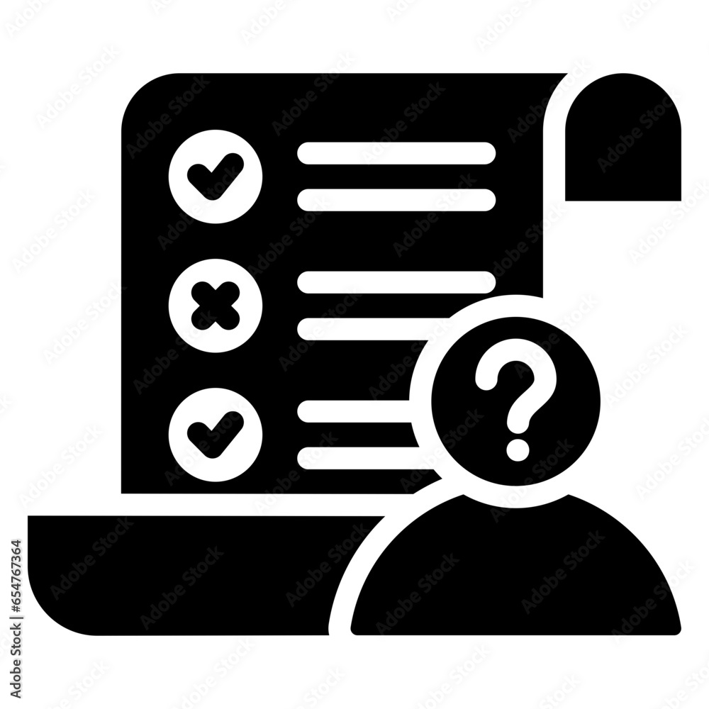 Hypothesis Testing Glyph Icon Hypothesis Testing Glyph Icon