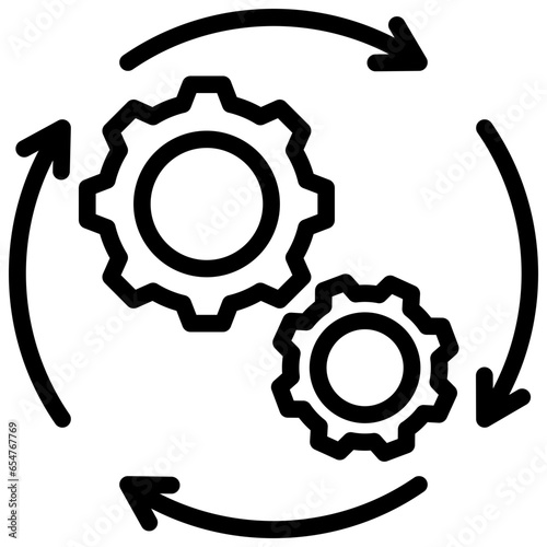 Process Outline Icon