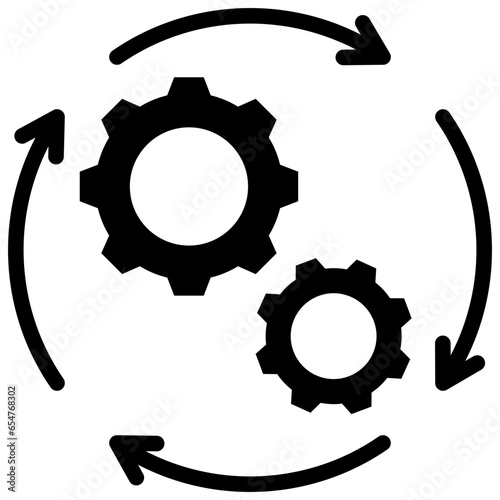 Process Glyph Icon