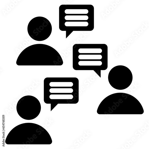 Discussion Board Glyph Icon