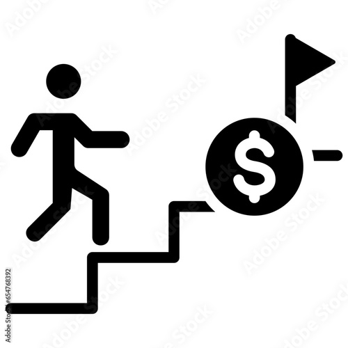 Quadro em tela Way To Success Glyph Icon