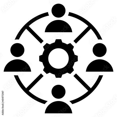 Cross Functional Glyph Icon