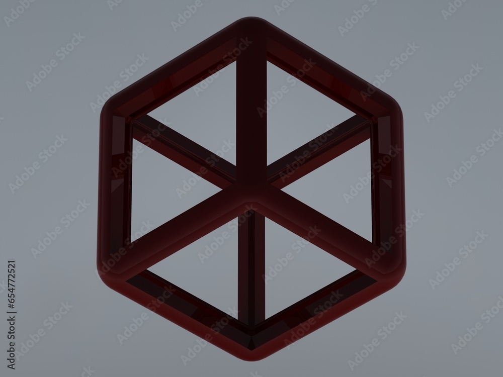 Wireframe Shape Rhombic Dodecahedron 3D print model Wireframe Shape Rhombic Dodecahedron 3D print model