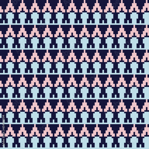 Pastels Chevron Fair Isle Seamless Pattern Design