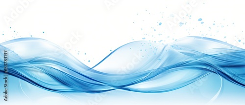 Abstract water waves illustration background design, wavy blue liquid curve