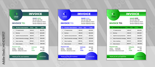 Corporate and business invoice design template design, Company invoice template with price receipt, payment agreement, invoice bill, 
accounting, bill receipt
