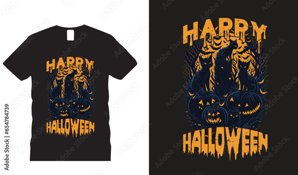 Halloween pumpkin t-shirt design vector design
