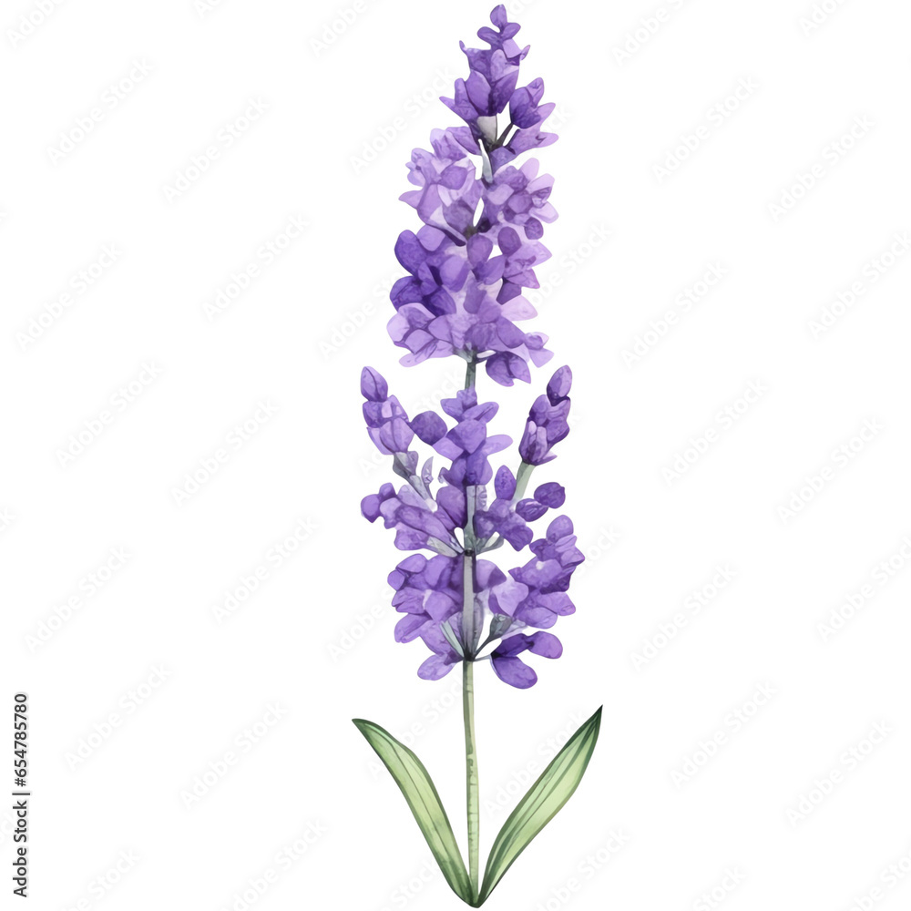 Obraz premium Lavenders watercolor clipart