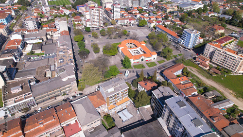 Aerial view of the Municipal Market of Santo Tirso, Portugal.